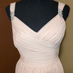 Mori Lee Blush Chiffon Bridesmaid dress